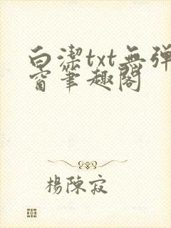 白洁txt无弹窗笔趣阁