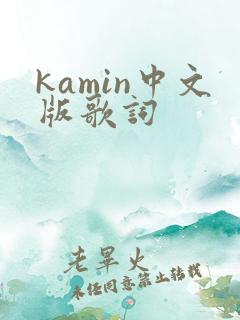 kamin中文版歌词