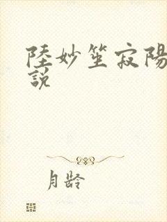 陆妙笙寂阳朔小说