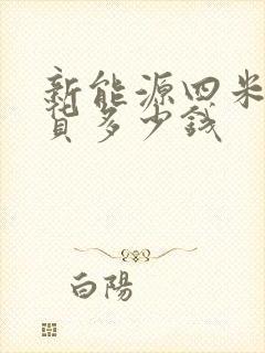 新能源四米二箱货多少钱