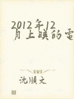 2012年12月上映的电影有哪些