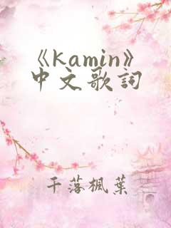《kamin》中文歌词
