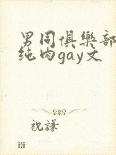 男同俱乐部高h纯肉gay文