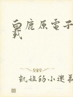 白鹿原电子书下载