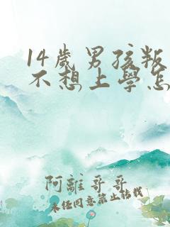 14岁男孩叛逆不想上学怎么办