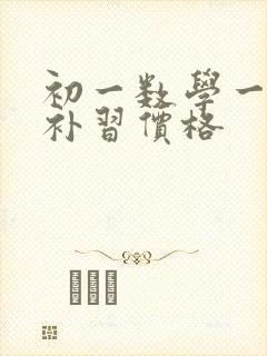 初一数学一对一补习价格