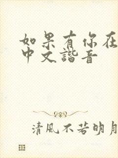 如果有你在歌词中文谐音