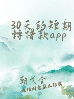 30天的短期周转借款app