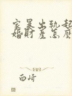 家暴出轨起诉离婚财产怎么分配