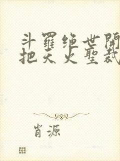 斗罗绝世开局一把天火圣裁小说