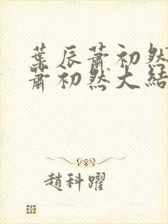 叶辰萧初然叶辰萧初然大结局