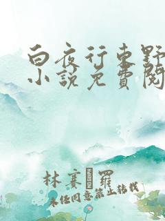 白夜行东野圭吾小说免费阅读全文