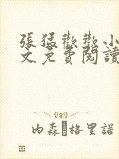 张猛欢欢小说全文免费阅读最新章节