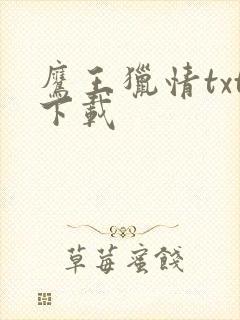 鹰王猎情txt下载