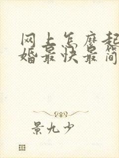 网上怎么起诉离婚最快最简单