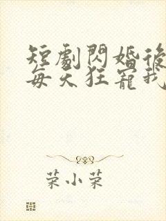 短剧闪婚后大叔每天狂宠我