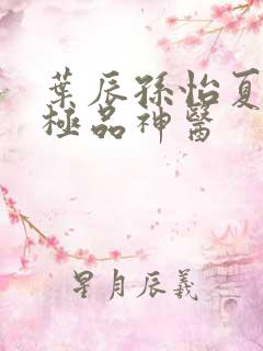 叶辰孙怡夏若雪极品神医