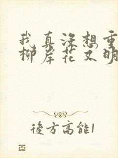 我真没想重生啊柳岸花又明小说阅读