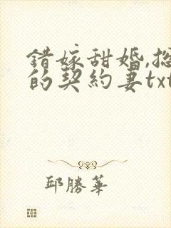 错嫁甜婚,总裁的契约妻txt下载