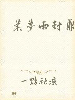 叶梦雨封鼎小说