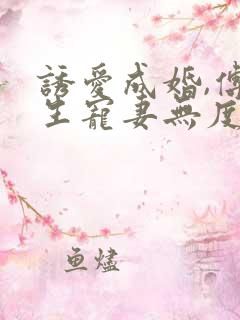 诱爱成婚,傅先生宠妻无度全文免费阅读傅