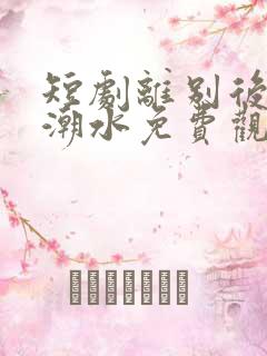 短剧离别后爱如潮水免费观看全集