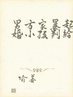 男方家暴起诉离婚小孩判给谁