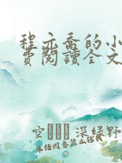 程亦乔的小说免费阅读全文无弹窗