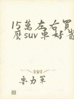 15万左右买什么suv车好省油