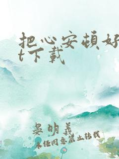 把心安顿好txt下载