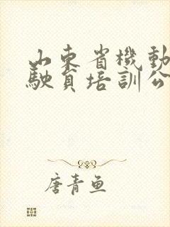 山东省机动车驾驶员培训公共服务平台学