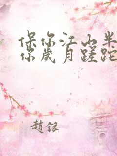 保你江山半壁渡你岁月蹉跎是什么歌