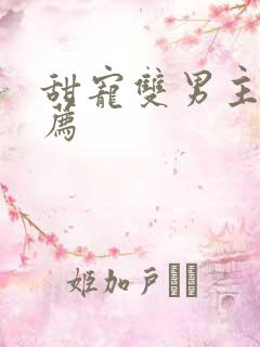 甜宠双男主文推荐