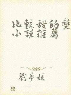 比较甜的双男主小说推荐