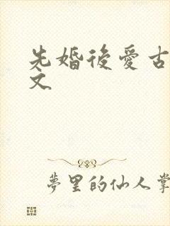 先婚后爱古言甜文