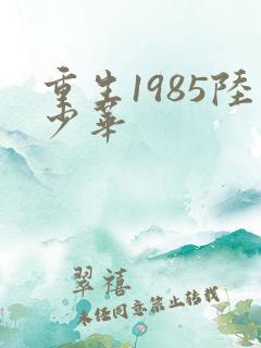 重生1985陆少华