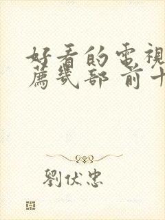 好看的电视剧推荐几部 前十名2025