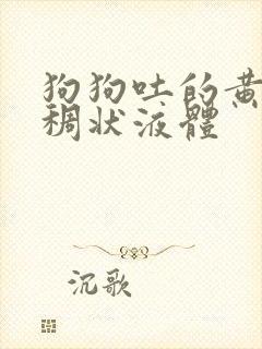 狗狗吐的黄色粘稠状液体