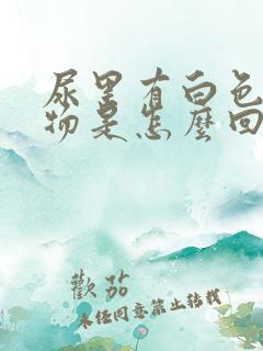 尿里有白色絮状物是怎么回事男性