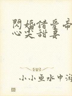 闪婚错爱帝少的心尖甜妻