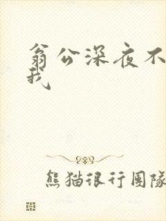 翁公深夜不停要我