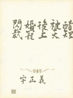 闪婚后被醋王总裁宠上天短剧