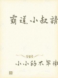 霸道小叔请轻撩