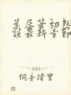 叶辰萧初然的小说最新章节