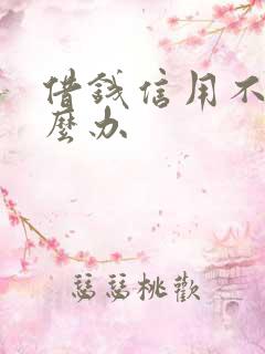 借钱信用不够怎么办