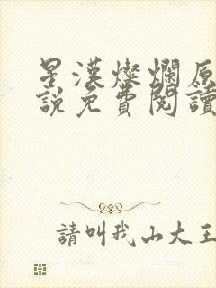 星汉灿烂原著小说免费阅读