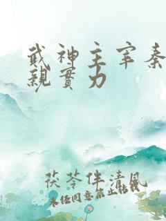 武神主宰秦尘父亲实力