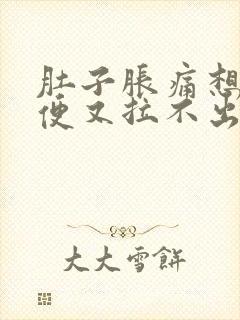 肚子胀痛想拉大便又拉不出来什么原因