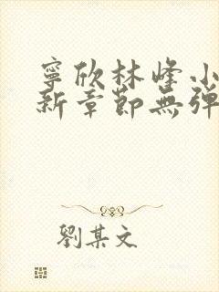 宁欣林峰小说最新章节无弹窗阅读