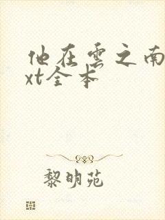 他在云之南 txt全本